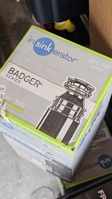 New InSinkErator Garbage Disposal Badger 700 Standard Series 3/4 HP Made in USA