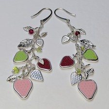 Sterling silver Limited Edition Wedgwood Strawberry Chandelier Earrings