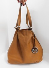 Borsa a tracolla Michael Kors Colgate in pelle cognac hobo tote bag