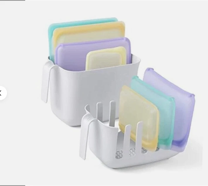 Dry&Store Bolsas de Silicona Reutilizables Organizador y Bolsa Set de Estante de Secado y Contenedor Foto 2 de 4