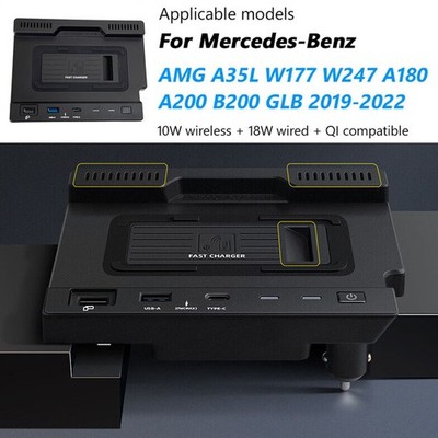 Car Wireless Charger für Benz AMG A35L W177 W247 A180 A200 B200 GLB 2019-2024