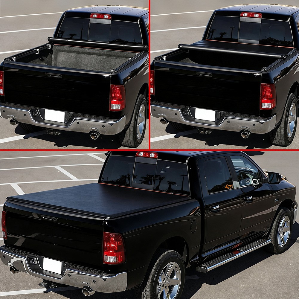 07-21 Toyota Tundra 5.5FT Tonneau Cover - Soft Vinyl Roll-Up  Drill Weatherproof