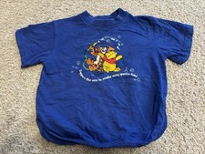 vintage blue Winnie the Pooh and Tigger graphic t-shirt.