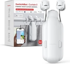 SwitchBot Automatic Curtain Opener - Bluetooth Remote Control Smart White