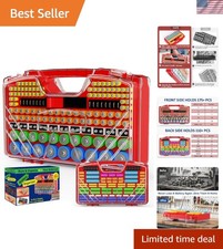 Ultra-Large Battery Organizer with Tester - Holds 285 Varieties, Double-Sided