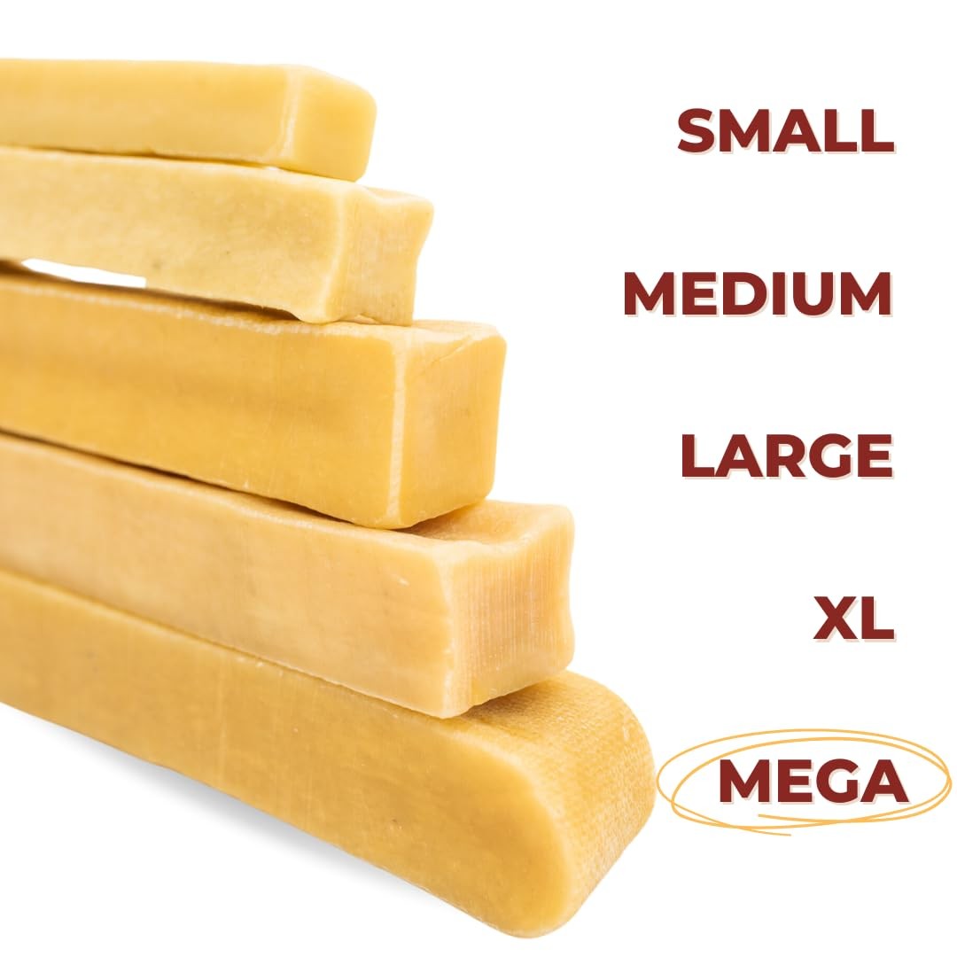 Mega Authentic Yak Cheese Himalayan Chews for Giant Dogs & Super Aggressive C...