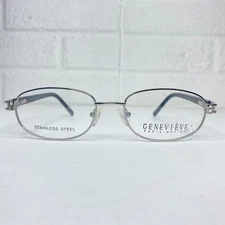 Genevieve Paris Design Designer Eyeglasses Frames Silver 53 [] 18 H1446