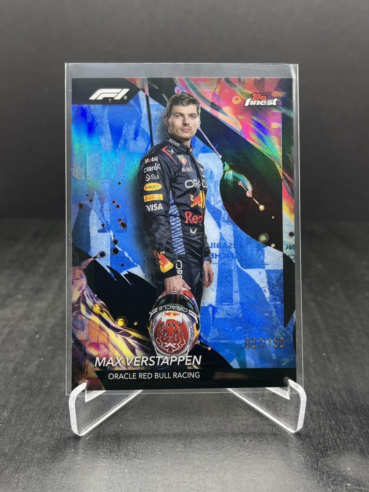 2024 Topps Finest Formula 1 F1 Max Verstappen Uncommon Blue 027/150 #101