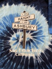 Haight Ashbury Tie-Dye T-Shirt Size XL Hanes Tag Vintage 