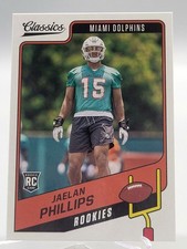 2021 CLASSICS JAELAN PHILLIPS ROOKIE FOOTBALL CARD DOLPHINS NFL 197 panini