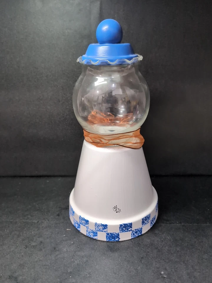 Tarro de caramelos de vidrio Florida Gators, bote hecho a mano con tapa, ventilador decoración del hogar Foto 3 de 4