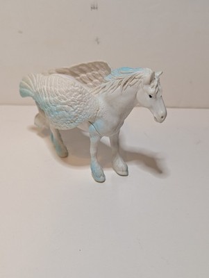 Greenbriar International Pegasus Pony White Blue Horse Winged Figure Toy  5''