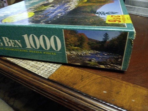 Vtg (1998) MB BIG BEN 1000 "SWIFT RIVER NH" 1000 piece puzzle NEW Sealed - Picture 6 of 6