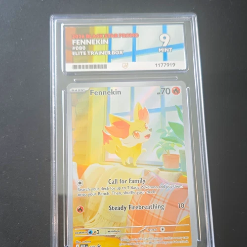 Fennekin #080 Black Star Promo – Pokémon Center ETB version ACE 9 Mint