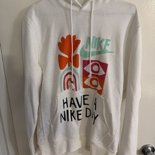Nike Mens Have A Nike Day Hoodie White Sz Small DQ4171-100 Tag Broken