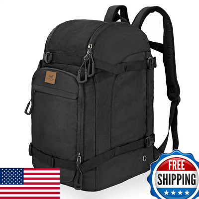 WOLT Ski Boot Bag Backpack 50L Snowboard Snow Ski Gear Travel Black