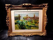 ANTONIO SCHIAFFINO PITTORE '' GIARDINO SUL MARE A CAMOGLI'' GENOVA --VERA CHICCA