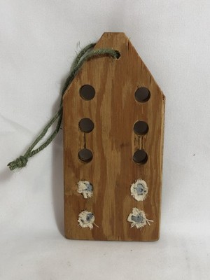 HANDMADE MUZZLELOADER ROUND BALL LOADING BLOCK ~ .45 CAL, 10 ROUNDS