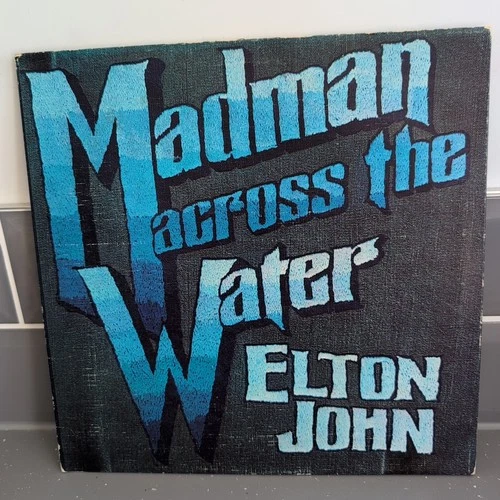 ELTON JOHN MADMAN ACROSS THE WATER UK 1st TEXTURED SLEEVE A1/B4 TRANSLUCENT RED