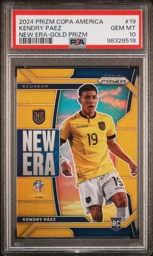 2024 PANINI PRIZM CONMEBOL COPA AMERICA NEW ERA #19 KENDRY PAEZ 1/10 PSA 10