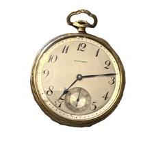 E Howard Co Pocket Watch Keystone Extra 17 Jewels Central Flying Club 1900s RUNS