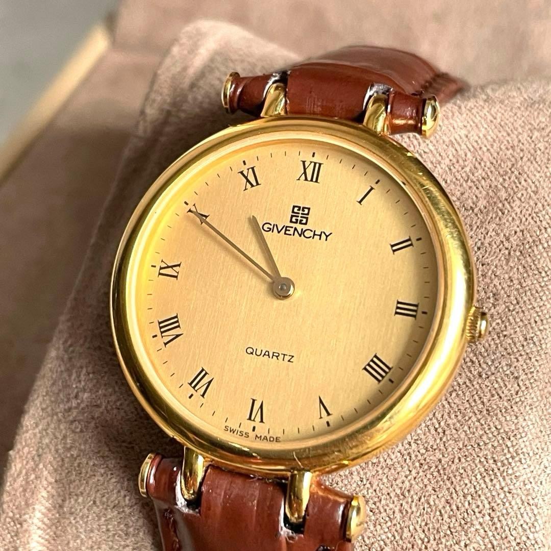 Givenchy Gold Vintage Watch Authentic Timepiece Quartz Genuine Edition Japan