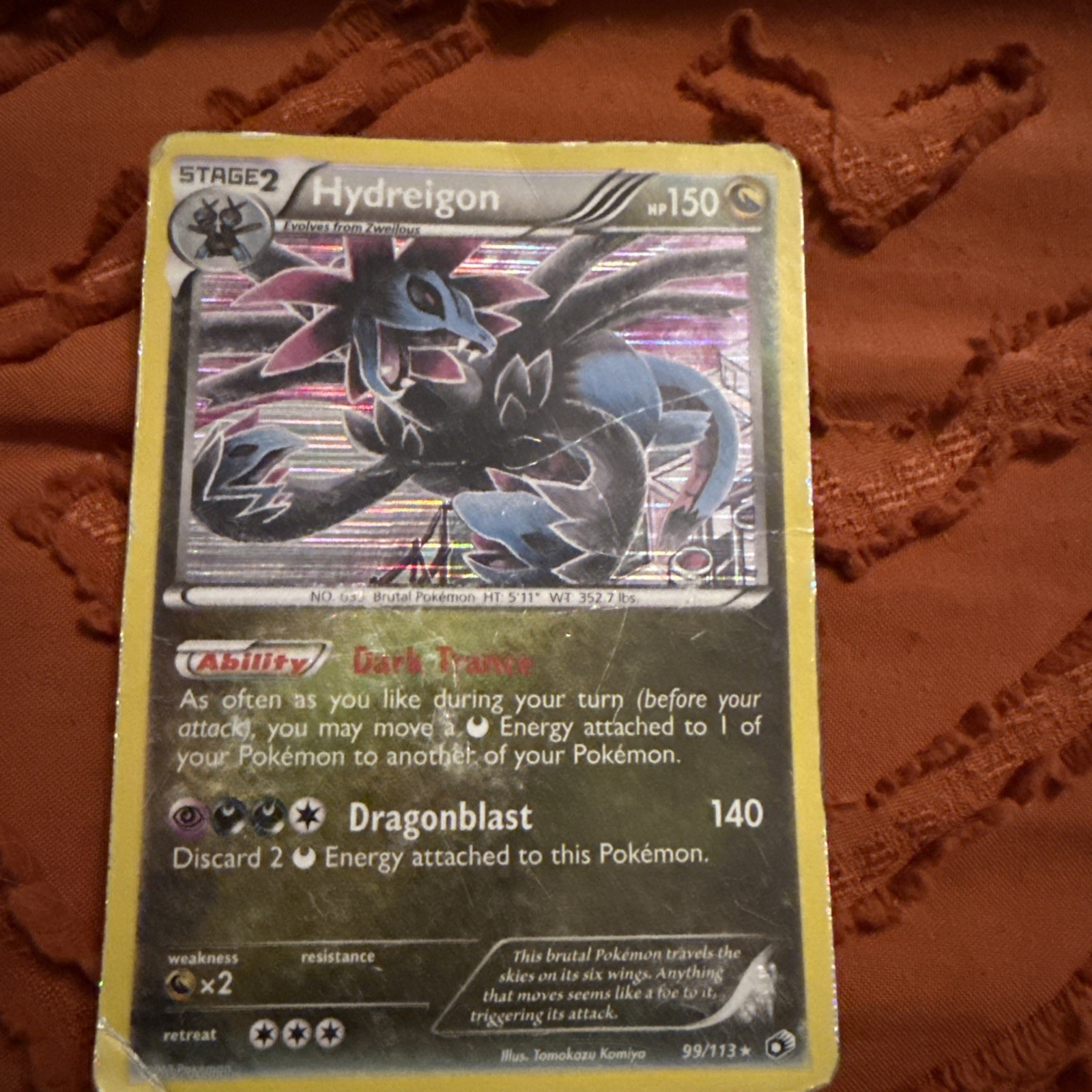 Pokemon TCG Hydreigon 99/113 Holo Rare -Black & White Legendary Treasures - LP