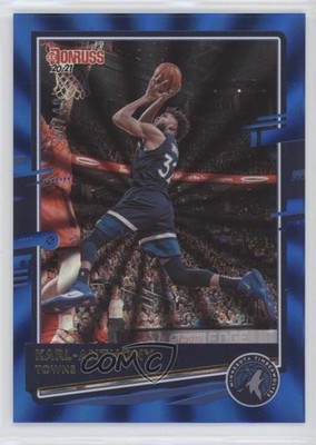 2020-21 Panini Donruss Blue Laser 4/49 Karl-Anthony Towns #20 02v3