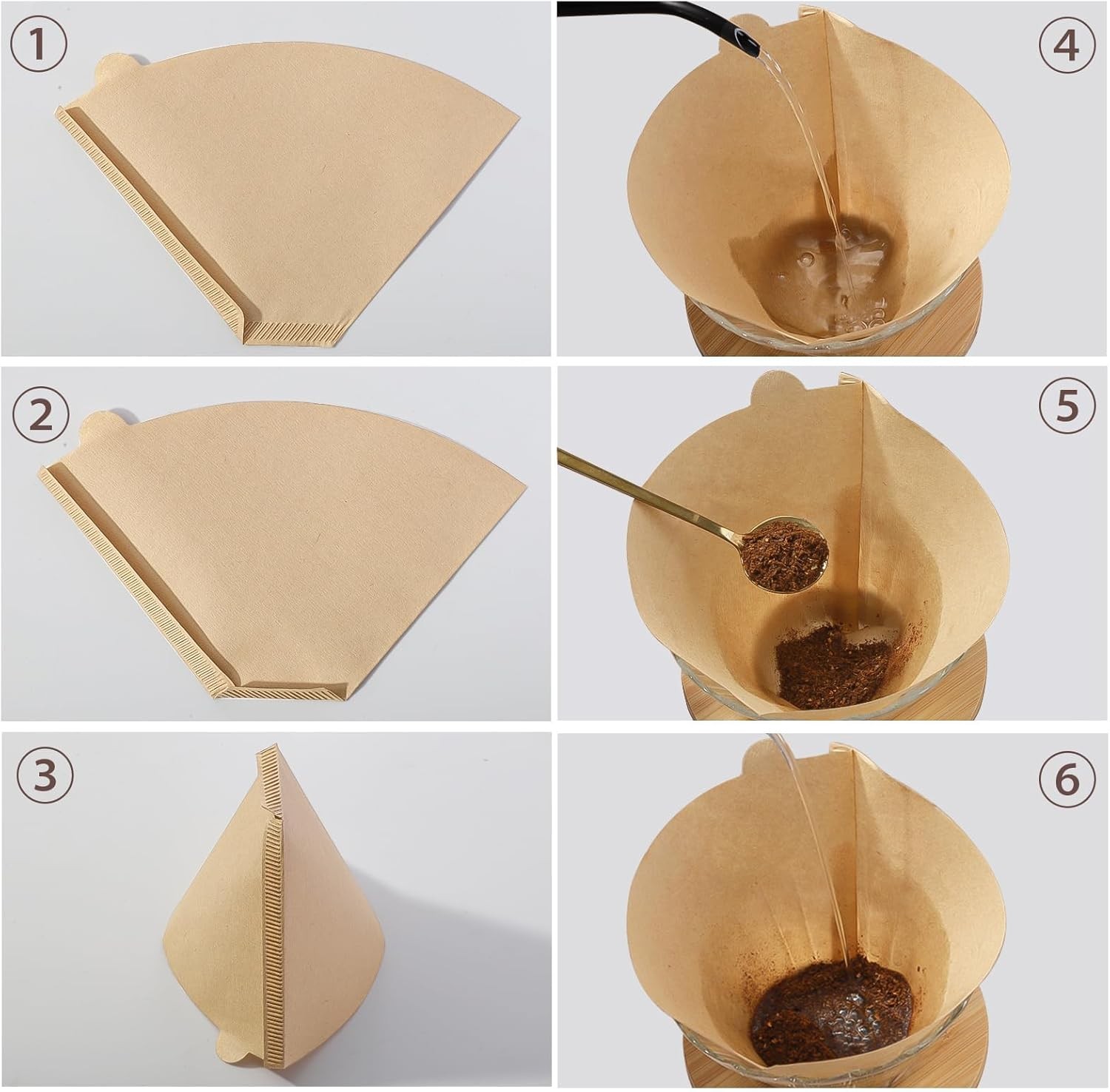200 Count Coffee Filter #2, 2 Filters Cone Unbleached Disposable... 