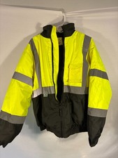 Pyramex RJ3210 Hi Vis Safety Bomber Jacket XL Class 3 Insulated Waterproof Work
