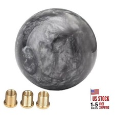 Round Ball Shift Knob Marble Style Universal Gear Shift Knob with 3 Gray