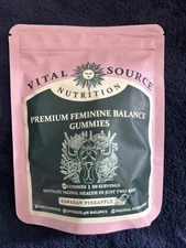 Vital Source Nutrition Premium Feminine Balance Gummies 60 Gummies Exp 2026/2027