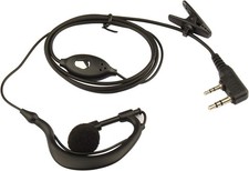 G-Shape Earpiece Police Security Headset Inline PTT Mic Microphone Clip-Ear Walk