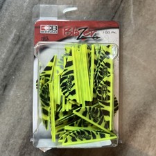 Bohning 2" Blazer Vanes, 100 Pk. Neon Yellow  Black Zebra Tiger Stripes