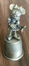 Vintage Novelty Collectable Disney Minnie Mouse Pewter Sewing Thimble