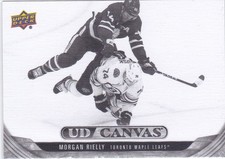 2024/25 UD..MORGAN RIELLY..CANVAS..BLACK & WHITE..SP..CARD # C-130..MAPLE LEAFS