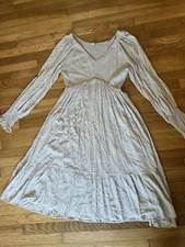 Baltic Born Lainey Smocked Dotted Midi Dress Size XL