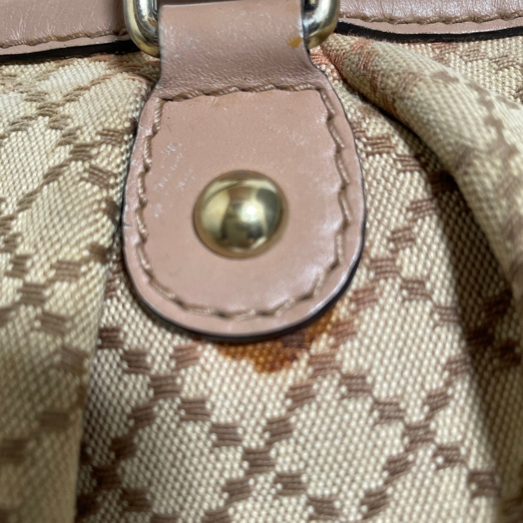 Gucci Diamante 2WAY Leather Bag Pink Beige Used Authentic Handbag thumbnail 3