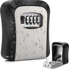 Aluminum Waterproof Wall Mount Combination Lockbox for Keys, Cash and Cards