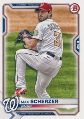 2021 Bowman #39 MAX SCHERZER - Washington Nationals