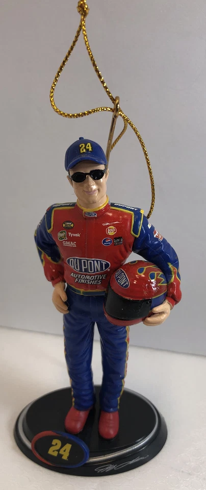 Lote de 4 figuras de conductor Nascar adornos navideños usadas Foto 3 de 4