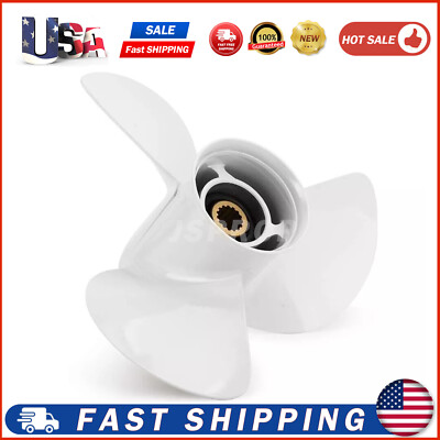 13 1/4 x 17 Aluminum Propeller fit Yamaha Engines 50-130 HP 15 Spline Prop