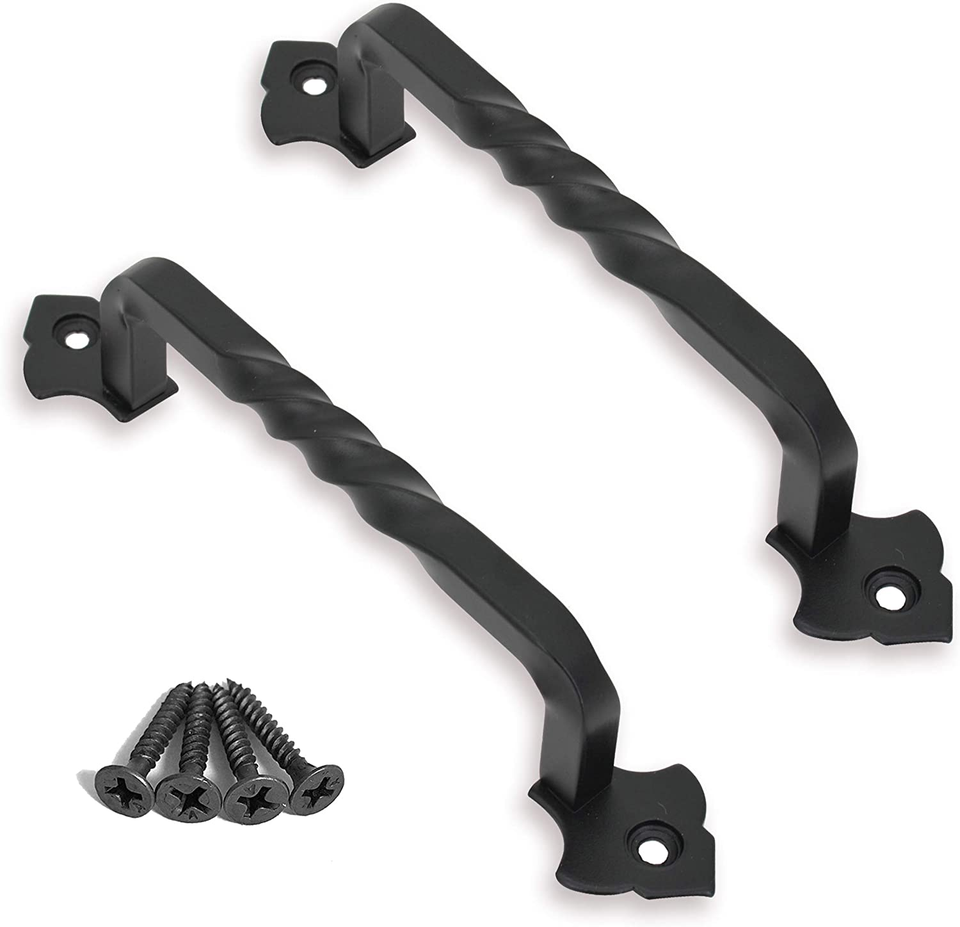 2 Pack Barn Door Pull Handle Hardware for Wooden Garden Gate Shed