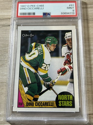1987-88 O-Pee-Chee Dino Ciccarelli #81 PSA 9