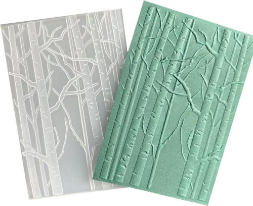 3D Birch Tree Embossing Folder for Card Making & DIY Crafts