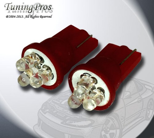 2pc of T10 Wedge LED Under Hood Light 3 Red Light Bulb One Pair 912 168 2825 - Foto 1 di 3