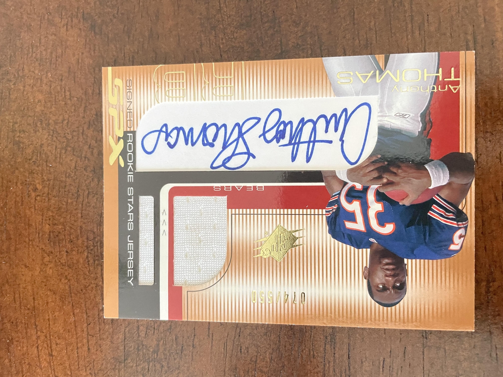2001 SPx #109b Anthony Thomas #/550