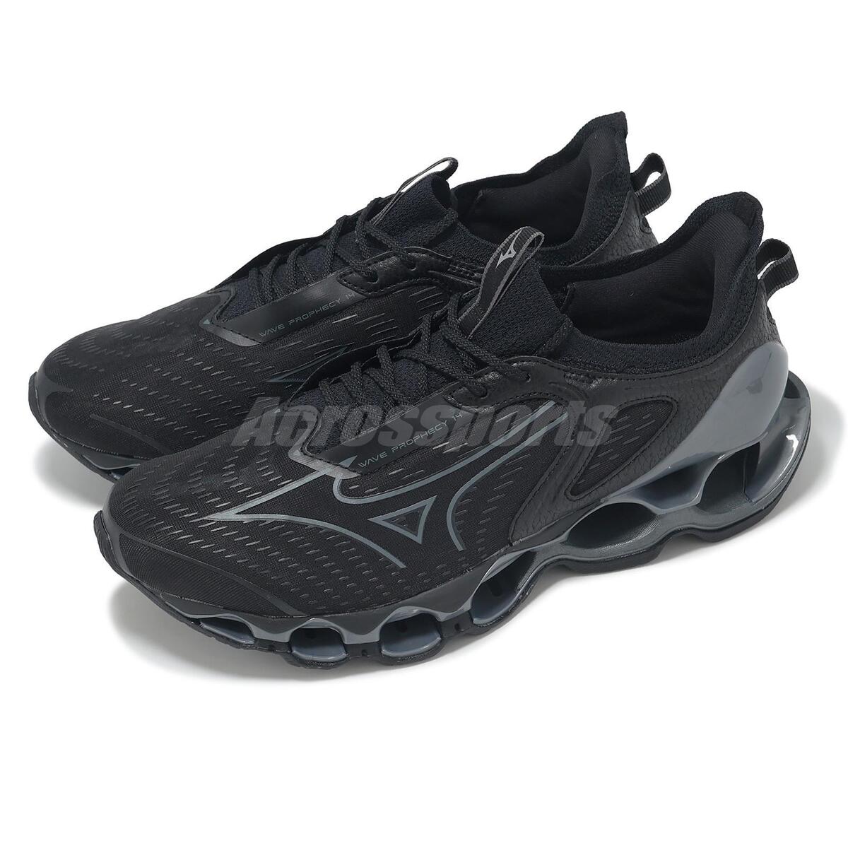 Mizuno Wave Prophecy 14 Black Grey Men Unisex Road Running Mizuno Wave Prophecy 14 Black Grey Men Unisex Road Running