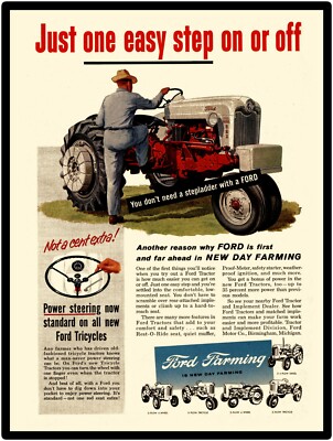 Ford Tractors New Metal Sign: Ford Model 960 Tractor Featured