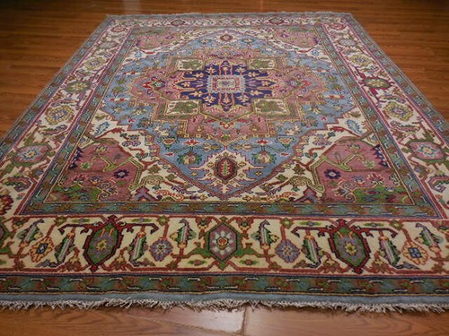 STUNNING 8x10 TURKISH HERIZ RUG VIBRANT FRESH COLOR PALETTE MODERN SCHEME